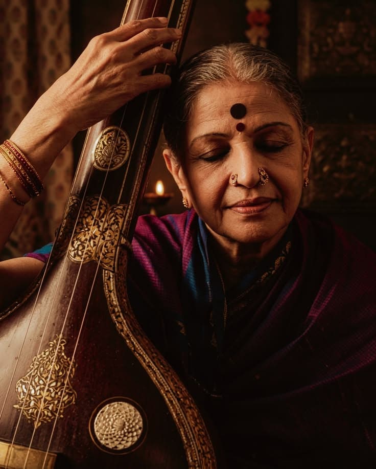 Guru-shishya spirit — meditative riyaz with tanpura and timeless classical wisdom